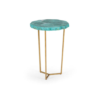 Chelsea House Jade Iron Base Accent Table