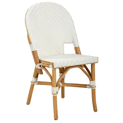 Jade Rattan Framed Stylish Armless Side Chair