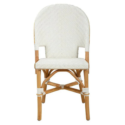 Jade Rattan Framed Stylish Armless Side Chair