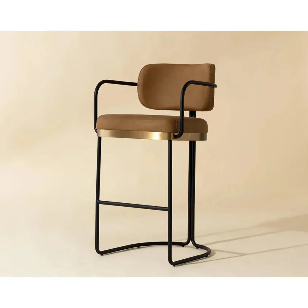SUNPAN Jalen Faux Leather Barstool