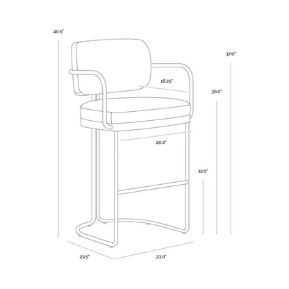 SUNPAN Jalen Faux Leather Barstool