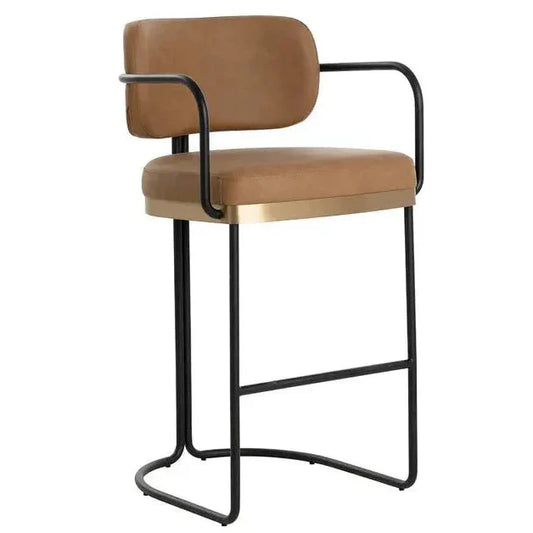 SUNPAN Jalen Faux Leather Barstool