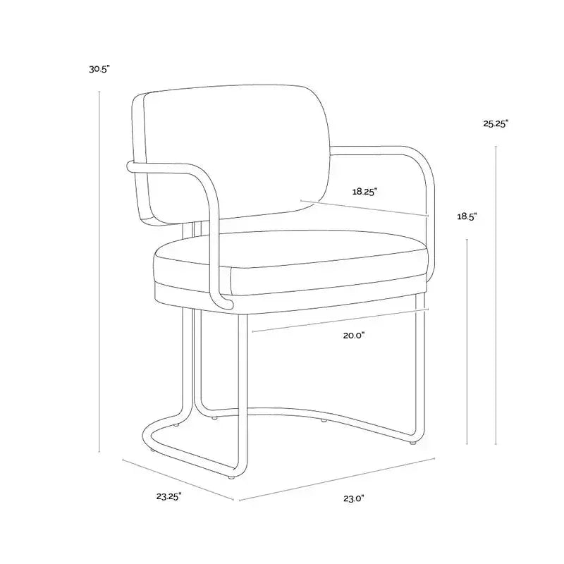 SUNPAN Jalen Faux Leather Dining Armchair