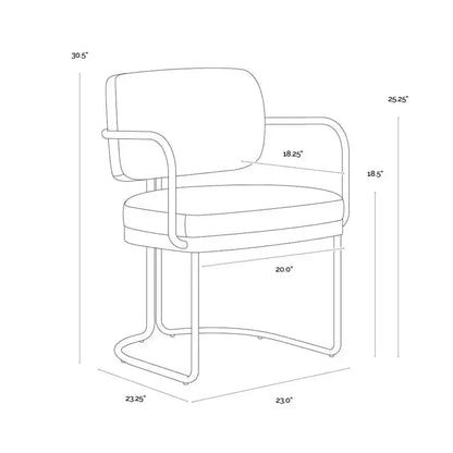 SUNPAN Jalen Faux Leather Dining Armchair