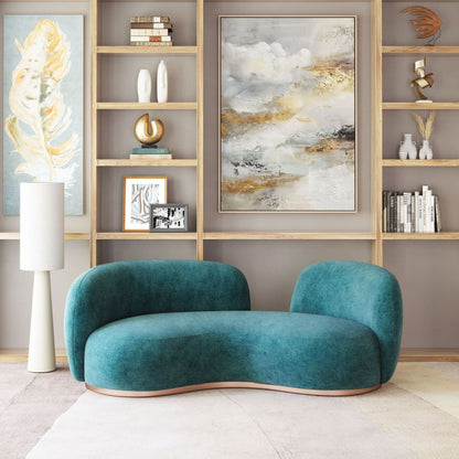 Zuo Modern Jamela Teal Fabric Sofa