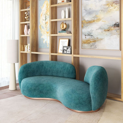 Zuo Modern Jamela Teal Fabric Sofa