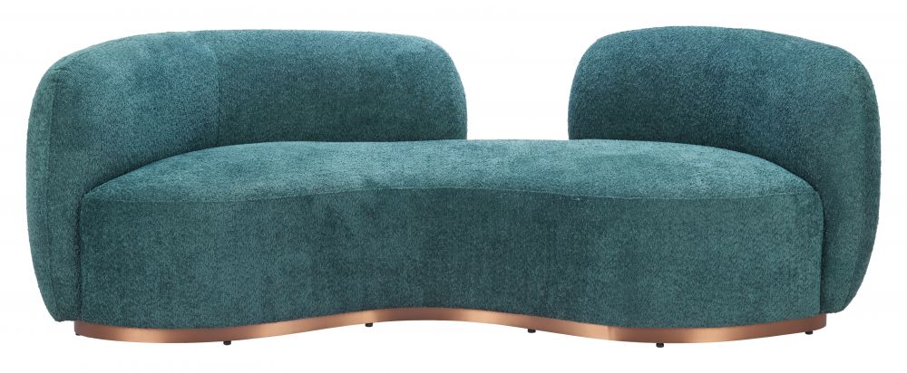 Zuo Modern Jamela Teal Fabric Sofa