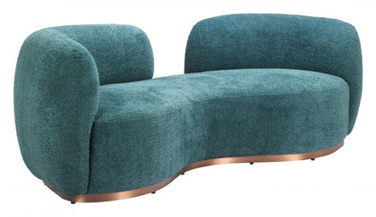 Zuo Modern Jamela Teal Fabric Sofa