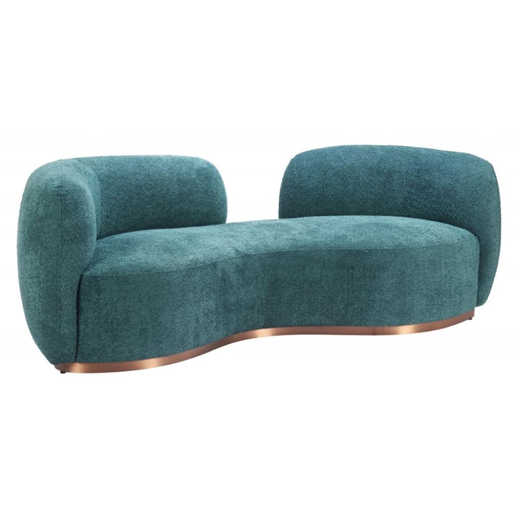 Zuo Modern Jamela Teal Fabric Sofa