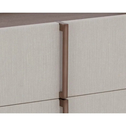 Jamille Leather Wooden Nightstand - LOOMLAN - SUNPAN - Nightstands