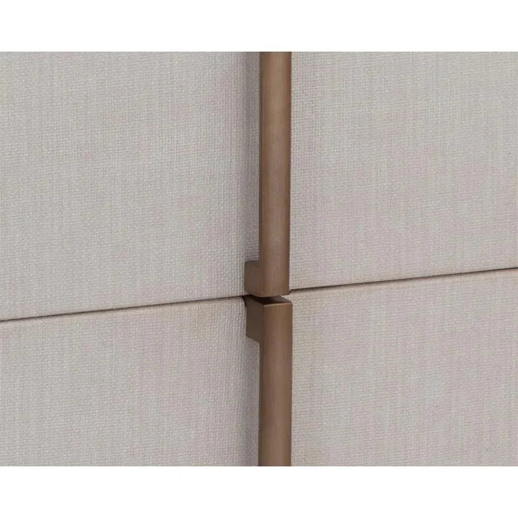 Jamille Leather Wooden Nightstand - LOOMLAN - SUNPAN - Nightstands