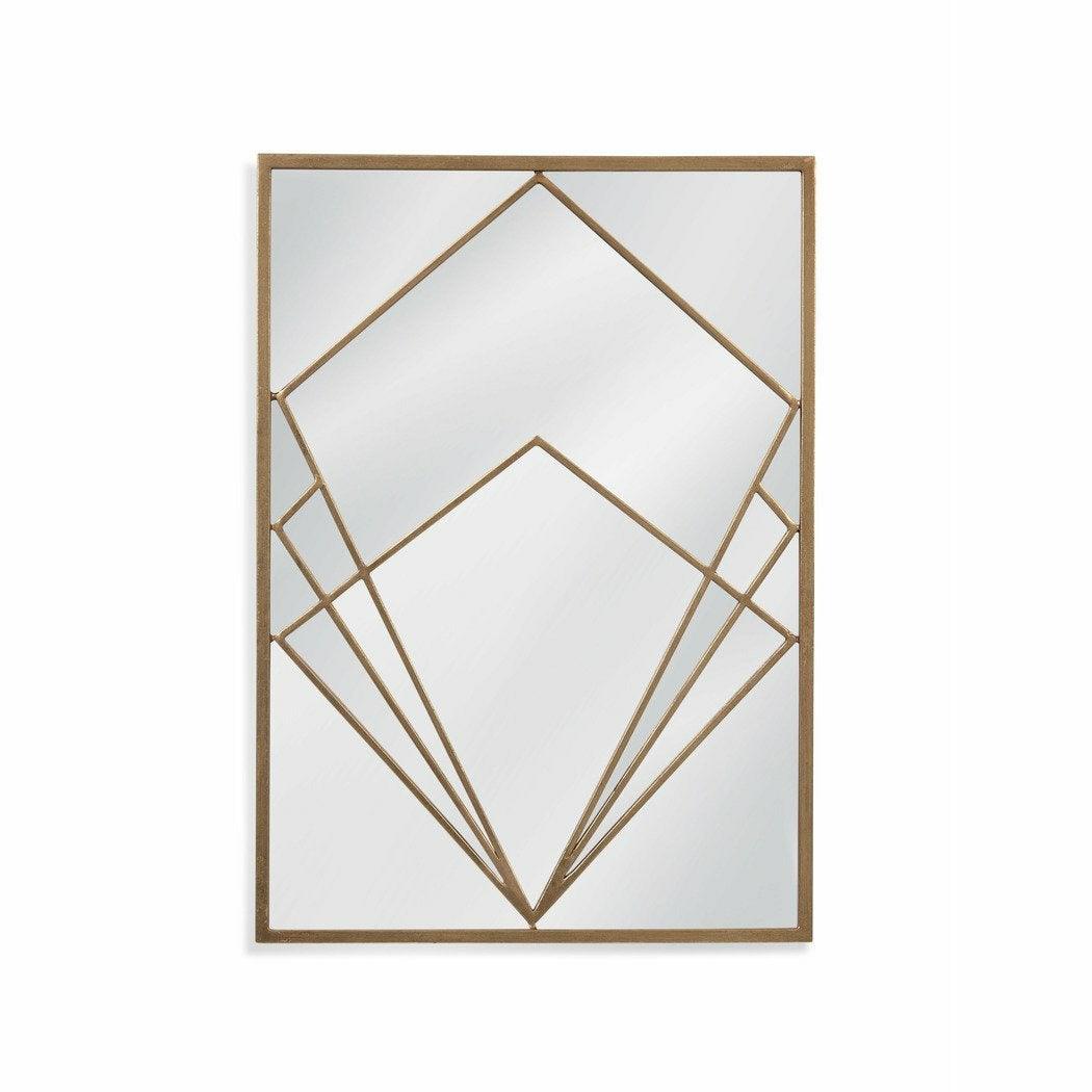 Jase 28" Rectangle Gold Wall Mirror Wall Mirrors Sideboards and Thangs By Bassett Mirror