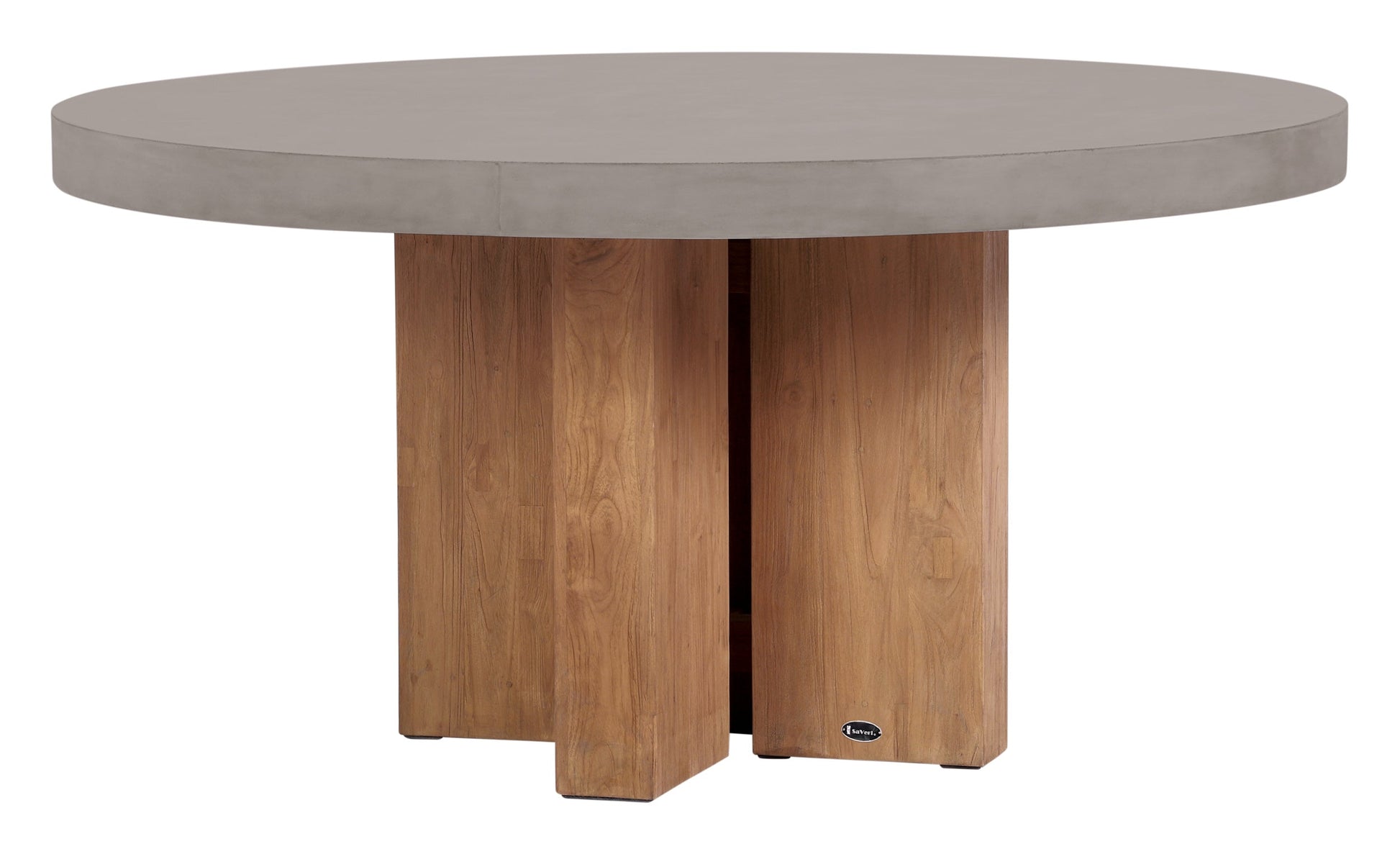 Java Teak and Concrete Dining Table - Slate Gray Outdoor Dining Table-Outdoor Dining Tables-Seasonal Living-Sideboards and Things