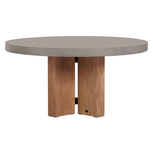 Java Teak and Concrete Dining Table - Slate Gray Outdoor Dining Table-Outdoor Dining Tables-Seasonal Living-Sideboards and Things