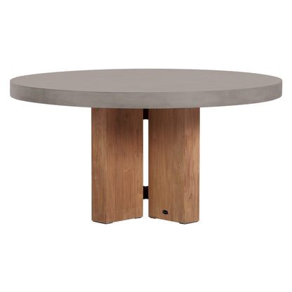 Java Teak and Concrete Dining Table - Slate Gray Outdoor Dining Table-Outdoor Dining Tables-Seasonal Living-Sideboards and Things