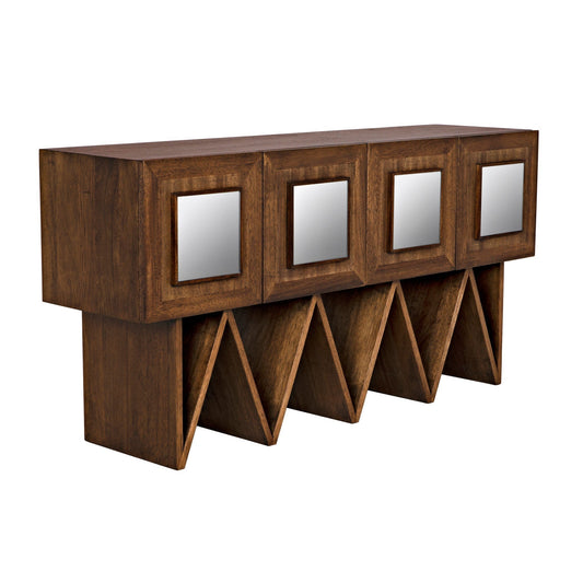 Jean-Michel Sideboard, Dark Walnut with Mirror-Sideboards-Noir-Sideboards and Things