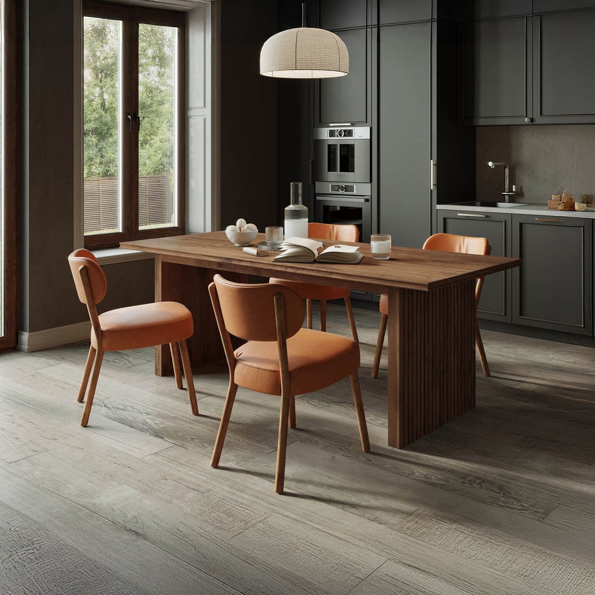 LH Home Jesse Top Grain Letaher Dining Chair (Set of 2)