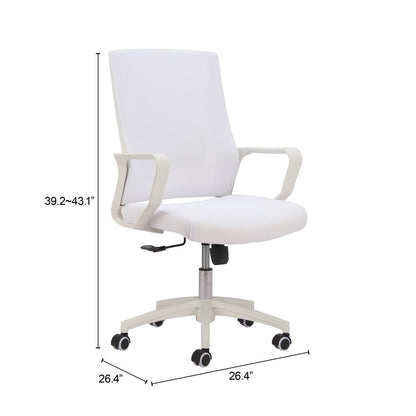 Zuo Modern Jett Mesh Fabric Low Back Office Chair