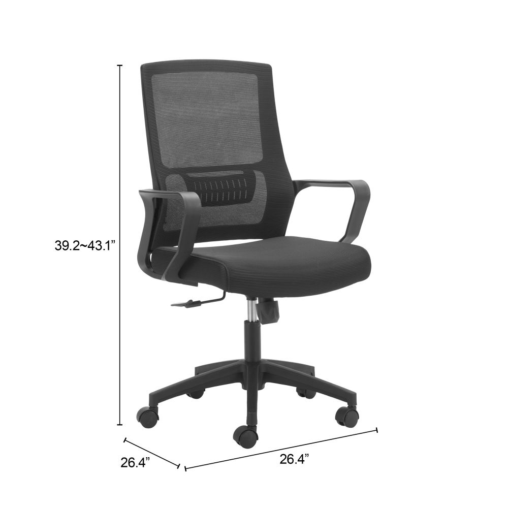 Zuo Modern Jett Mesh Fabric Low Back Office Chair