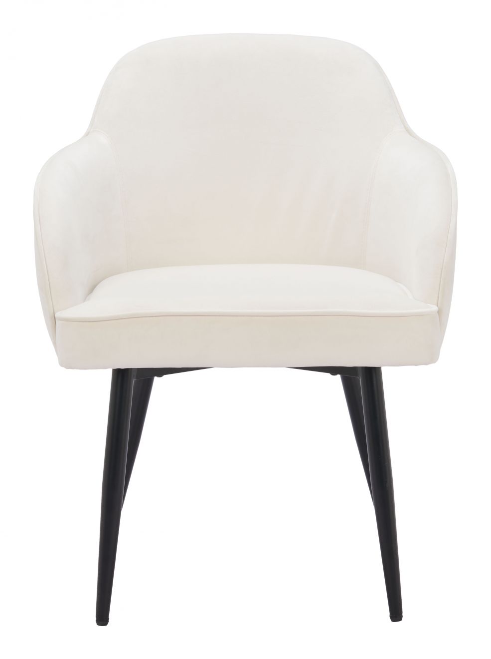 Zuo Modern Jolie Ivory Velvet Dining Chair 2PC