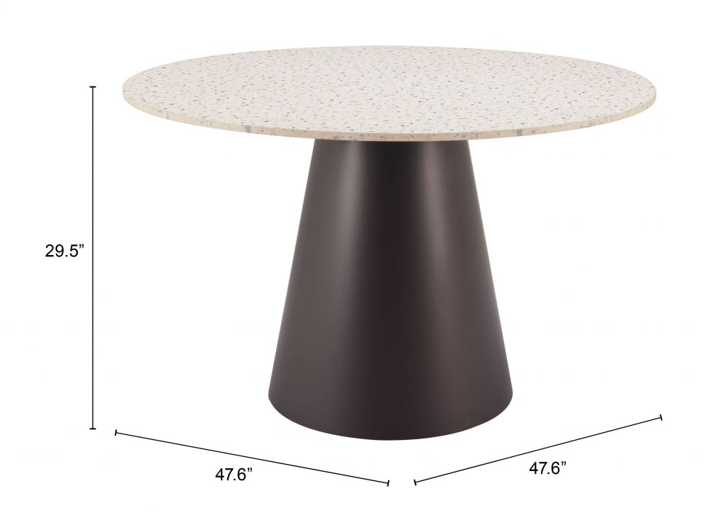 Zuo Modern Jorf Wood Top Round Dining Table
