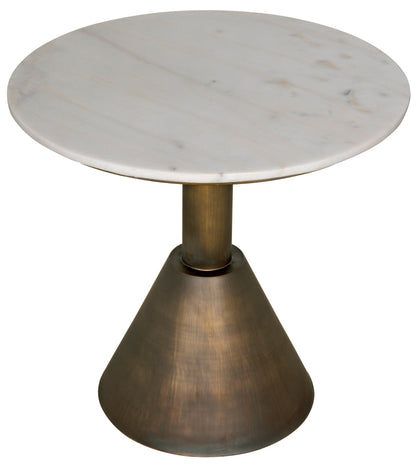 Joseph Side Table, Aged Brass-Side Tables-Noir-Sideboards and Things