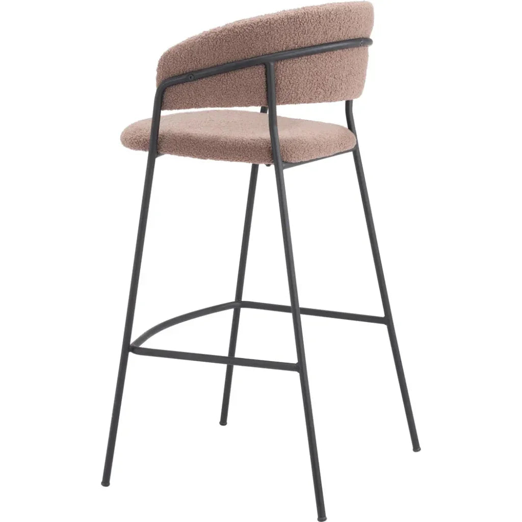 Josephine Barstool (Set of 2) Brown - LOOMLAN - Zuo Modern - Bar Stools