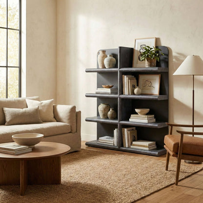 LH Home Julian Wooden Black Etagere