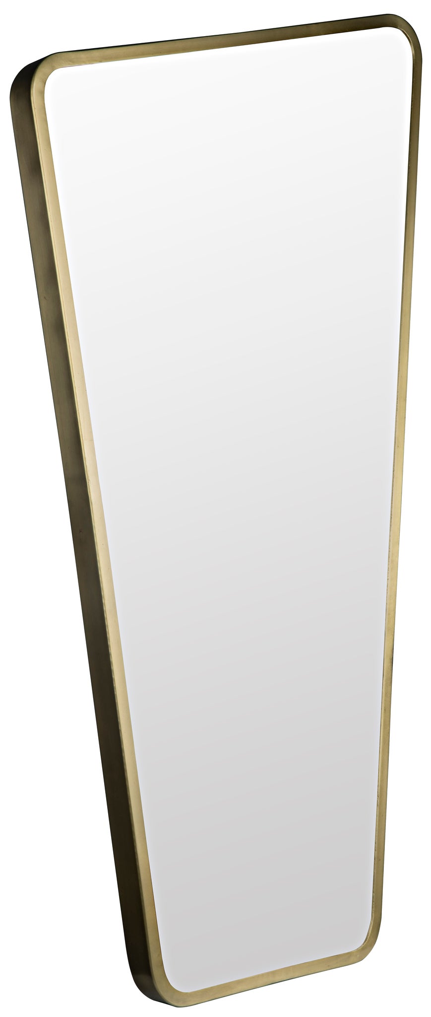 Juliet Steel Vertical Mirror With Brass Finish-Wall Mirrors-Noir-Sideboards and Things