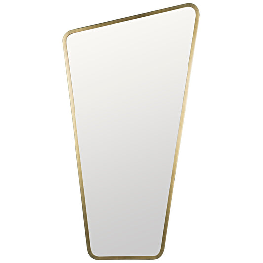 Juliet Steel Vertical Mirror With Brass Finish-Wall Mirrors-Noir-Sideboards and Things