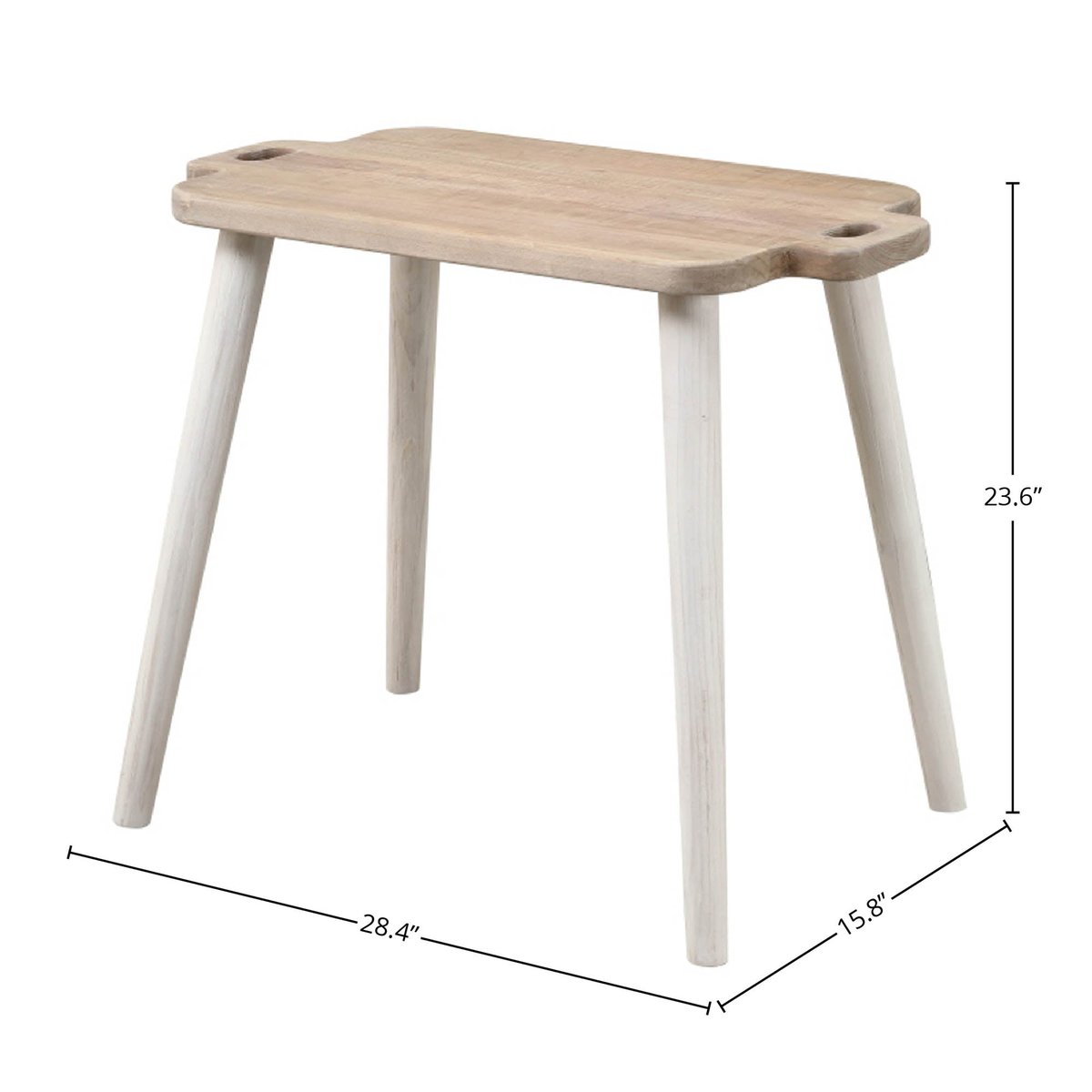 LH Home Juliet Wooden Brown Side Table