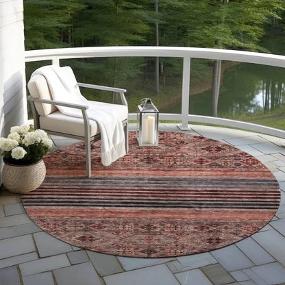 LOOMLAN Rugs Julissara Orange Washable Indoor-Outdoor Rug