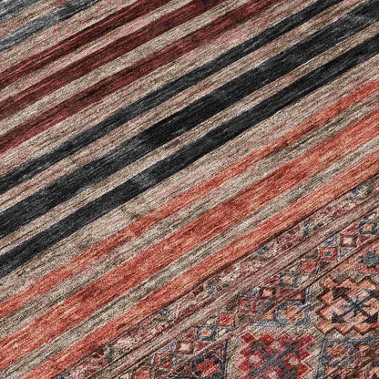 LOOMLAN Rugs Julissara Orange Washable Indoor-Outdoor Rug