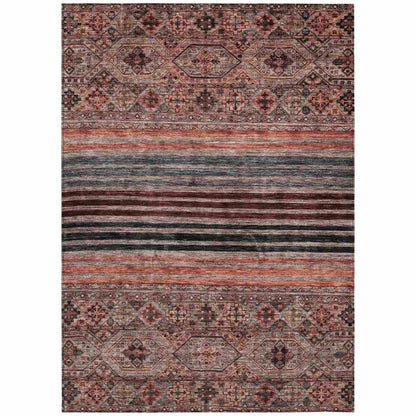 LOOMLAN Rugs Julissara Orange Washable Indoor-Outdoor Rug