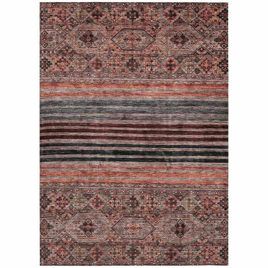 LOOMLAN Rugs Julissara Orange Washable Indoor-Outdoor Rug