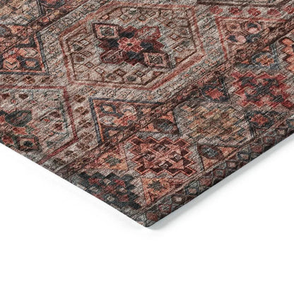 LOOMLAN Rugs Julissara Orange Washable Indoor-Outdoor Rug