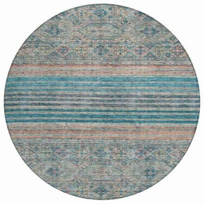 LOOMLAN Rugs Julissara Teal Washable Indoor-Outdoor Rug