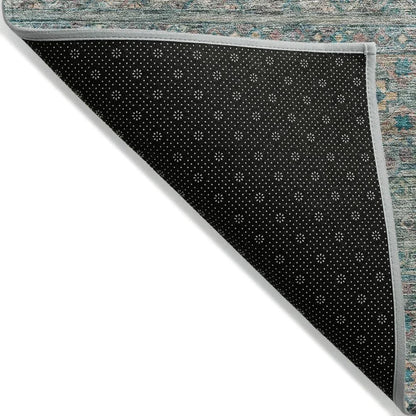 LOOMLAN Rugs Julissara Teal Washable Indoor-Outdoor Rug