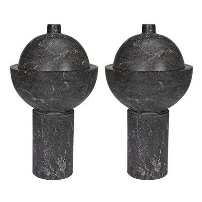 Jupitor Sculpture Set of 2-Statues & Sculptures-Noir-Sideboards and Things