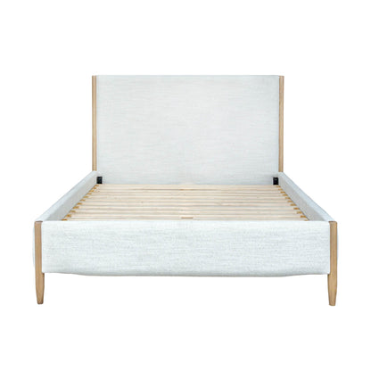 Kamelia White Fabric Bed