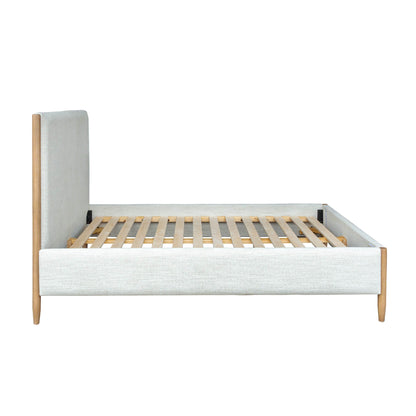 Kamelia White Fabric Bed
