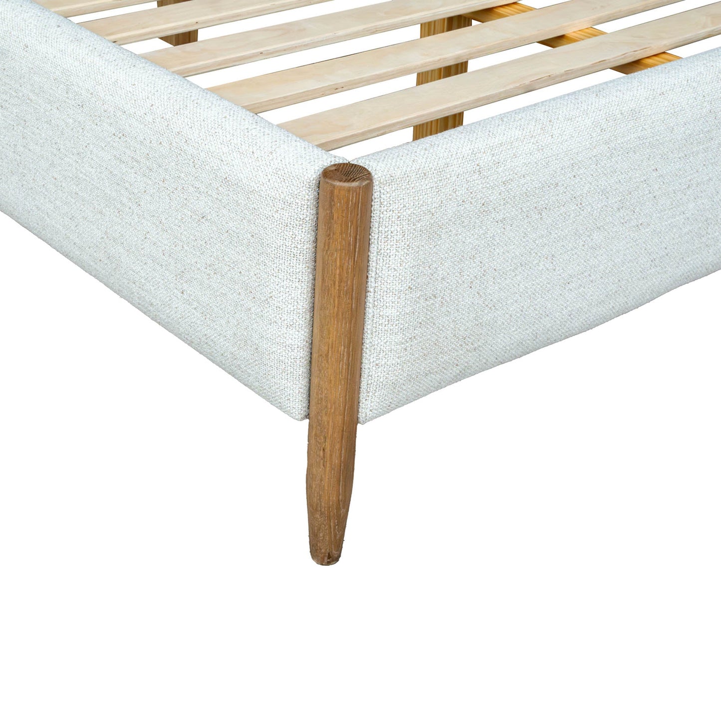 Kamelia White Fabric Bed