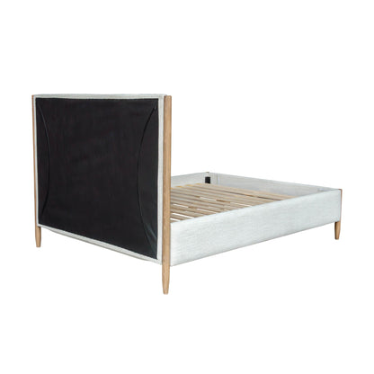 Kamelia White Fabric Bed