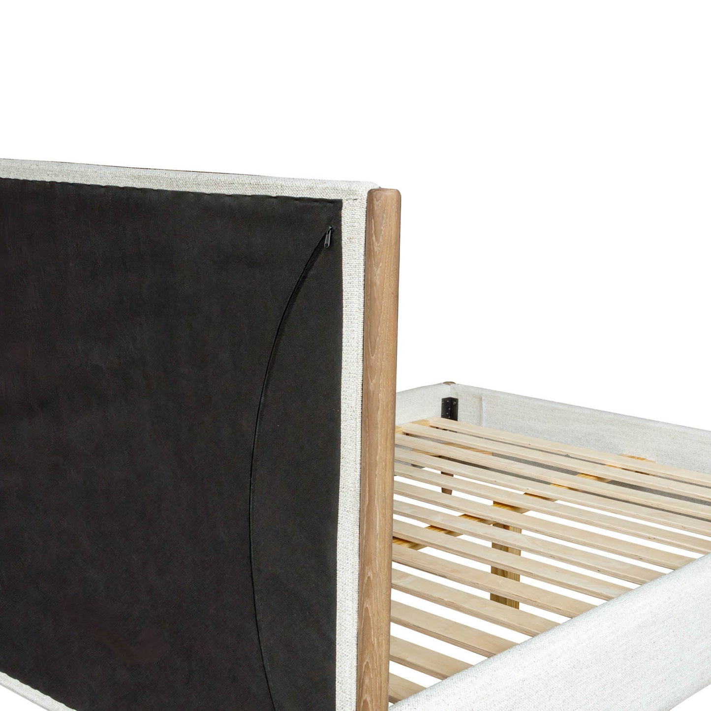 Kamelia White Fabric Bed