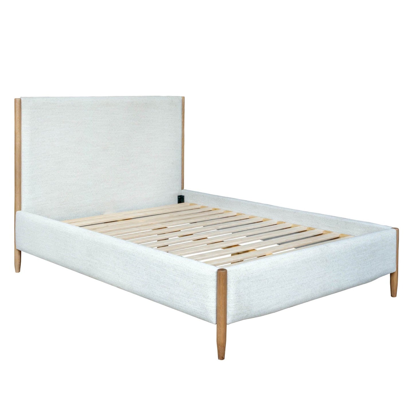 Kamelia White Fabric Bed