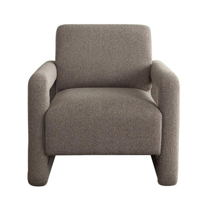 Kona Mink Fabric Open Arm Accent Chair - Upholstered, Heirloom Quality