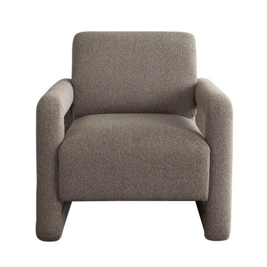 Kona Mink Fabric Open Arm Accent Chair - Upholstered, Heirloom Quality