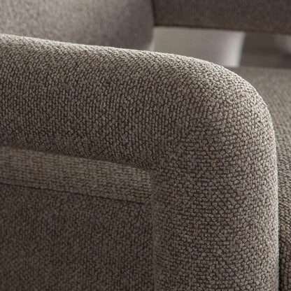 Kona Mink Fabric Open Arm Accent Chair - Upholstered, Heirloom Quality - view 6