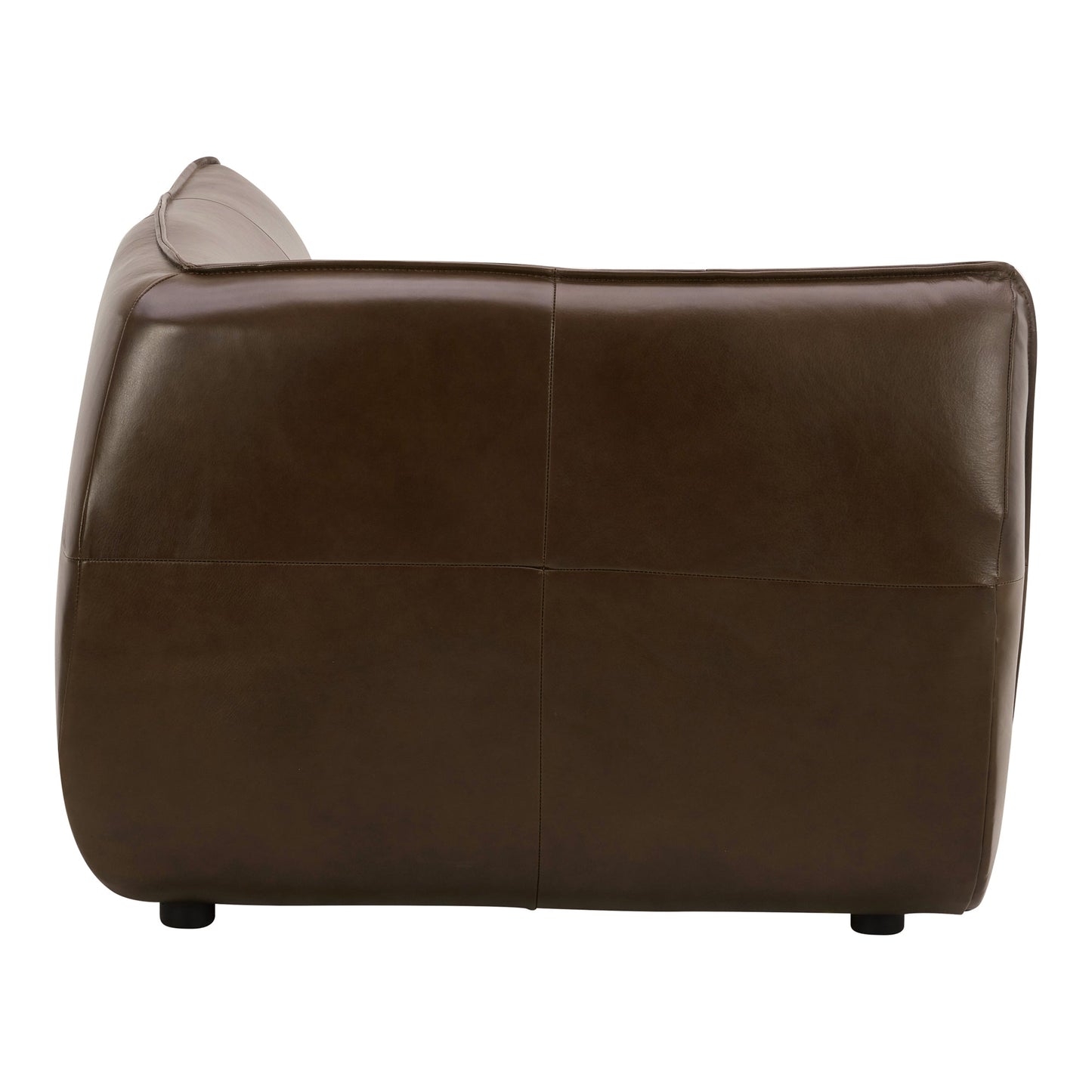 Zeppelin Top Grain Brown Leather Corner Chair