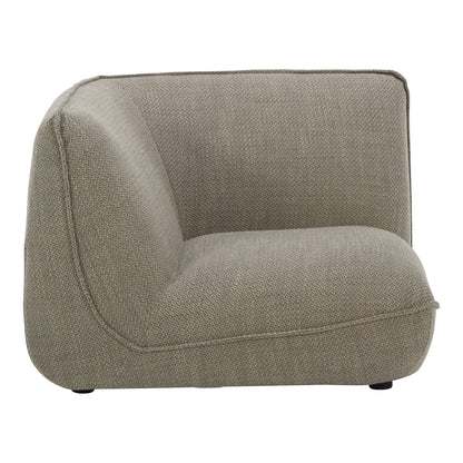 Zeppelin Polyester Upholstered Brown Corner Chair